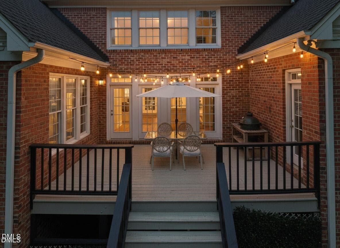 twilight rear - 7524 Tynewind Drive, Wake Forest, NC 27587