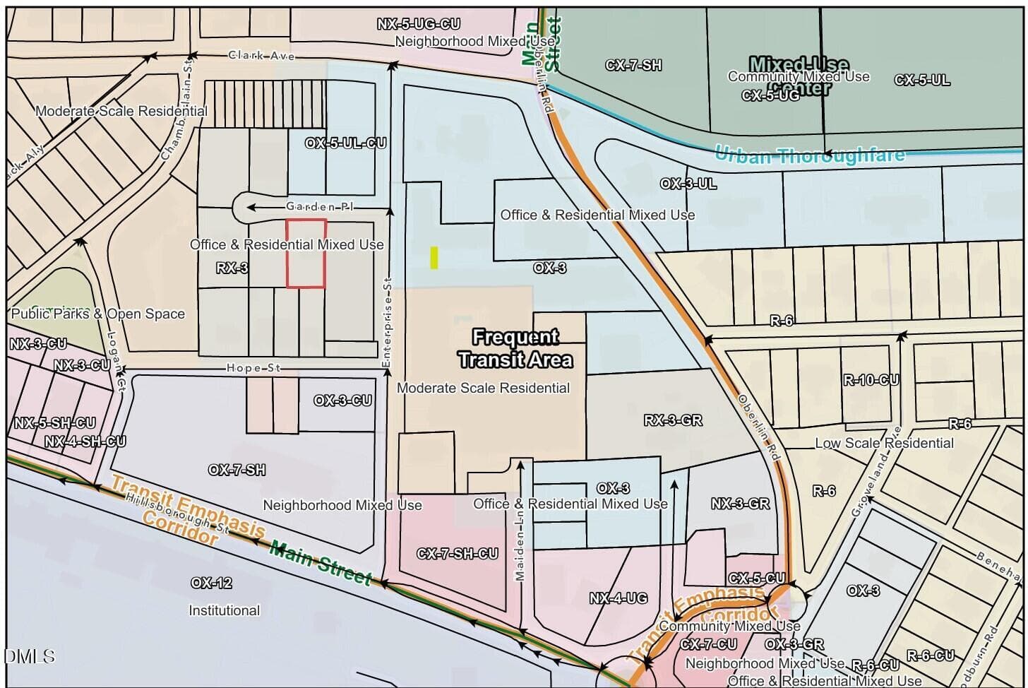 Map - Frequent Transit Area - 2205 Garden Place, Raleigh, NC 27607, Raleigh