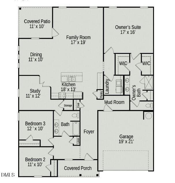 Floor Plan - 21 Cheshire Farm Drive, Smithfield, NC 27577