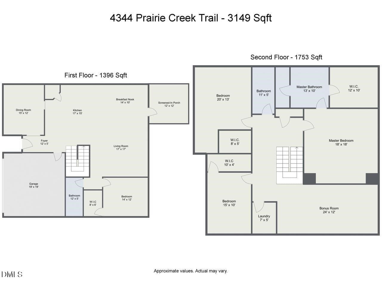 floorplan - 4344 Prairie Creek Trail, Raleigh, NC 27616, Raleigh