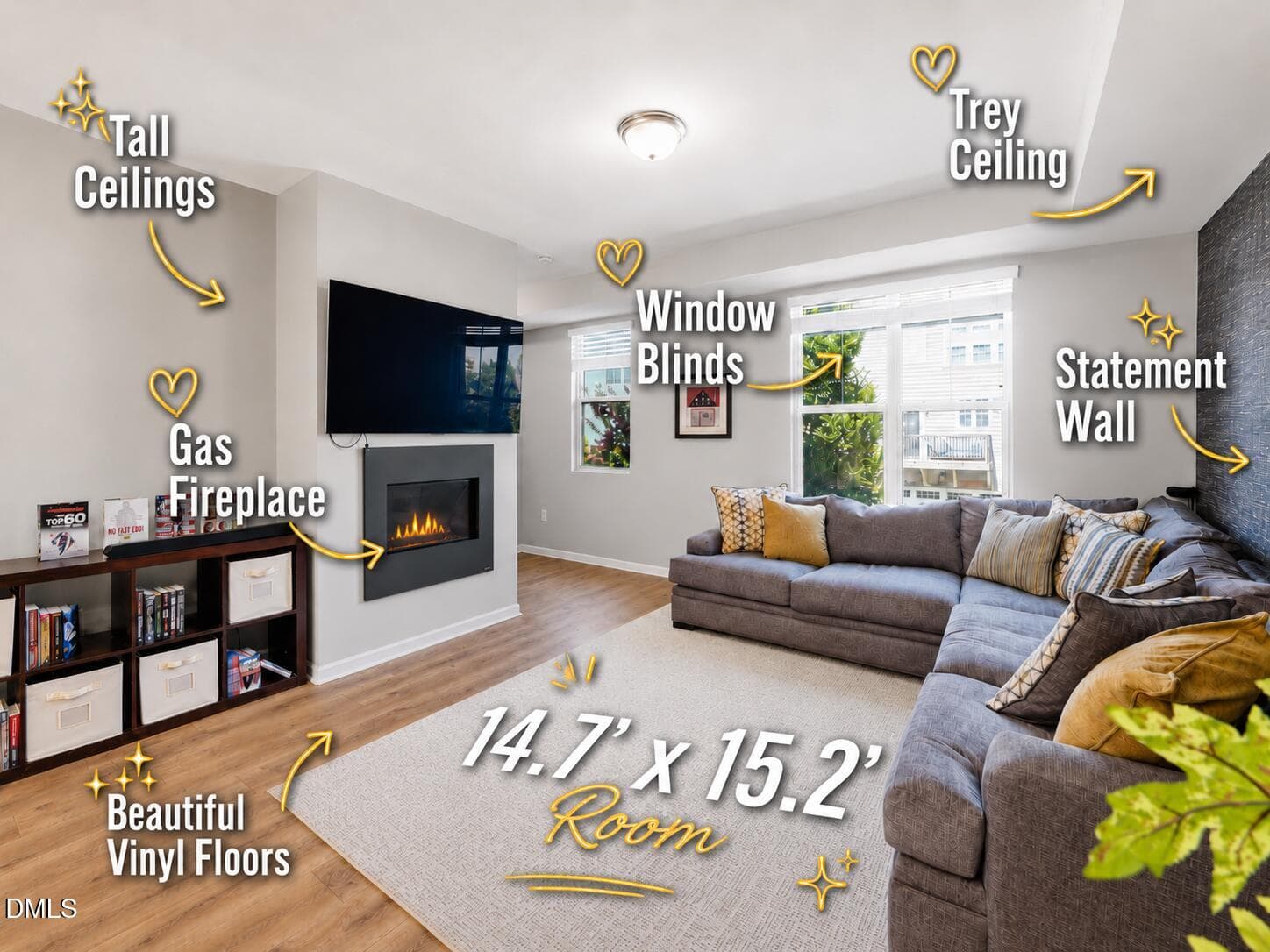 MLS Ready Living Room - 3217 Kempthorne Road, Cary, NC 27519, Cary