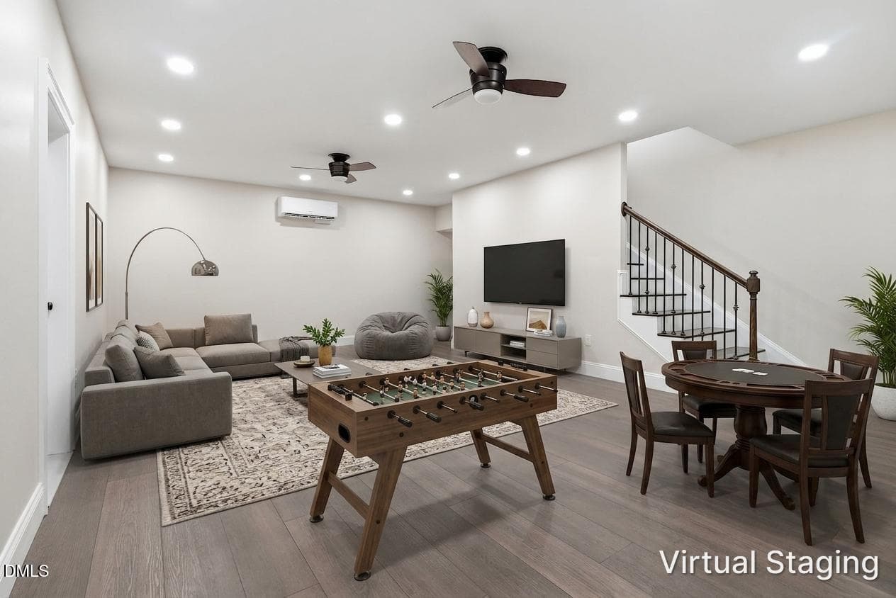 Basement Game / Family Room - 222 American Court, Apex, NC 27523