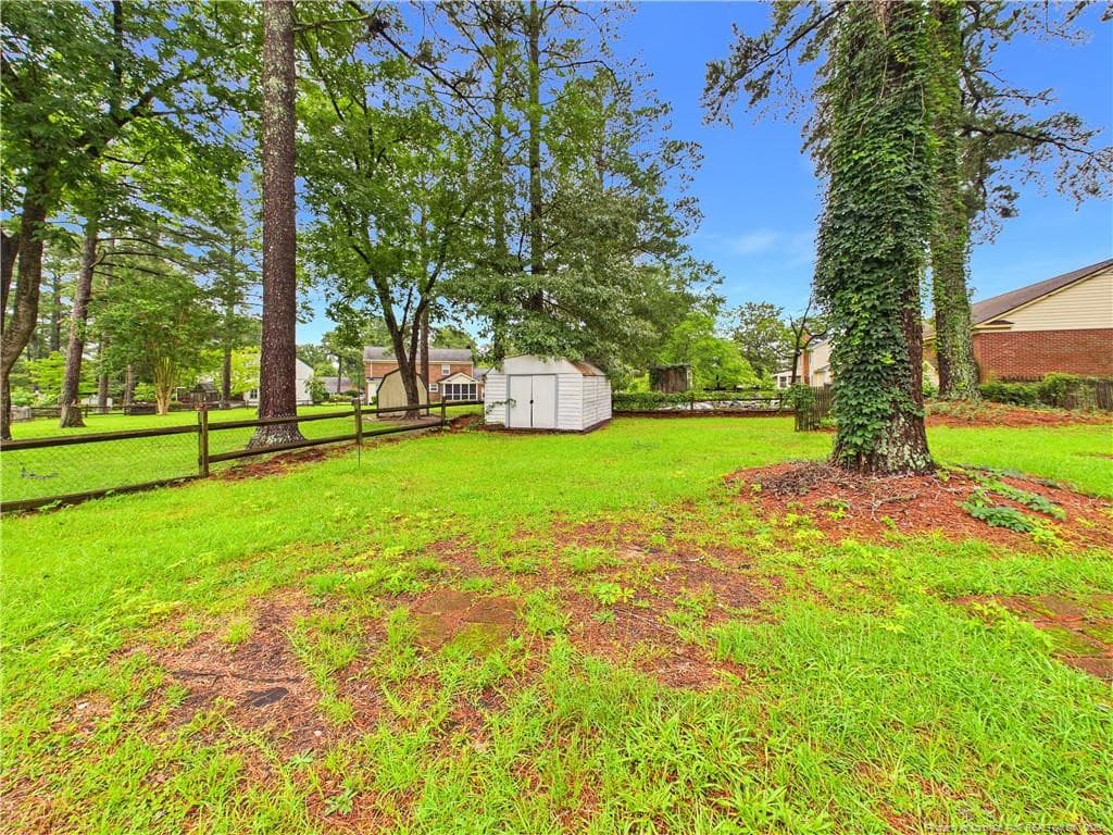 split rail fence - 3638 Thorndike Drive, Fayetteville, NC 28311, Fayetteville