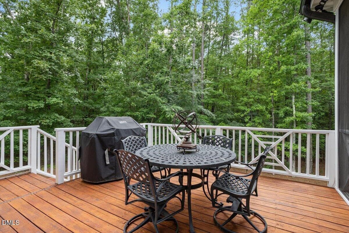 Grilling deck off screened porch - 4235 Henderson Place, Pittsboro, NC 27312