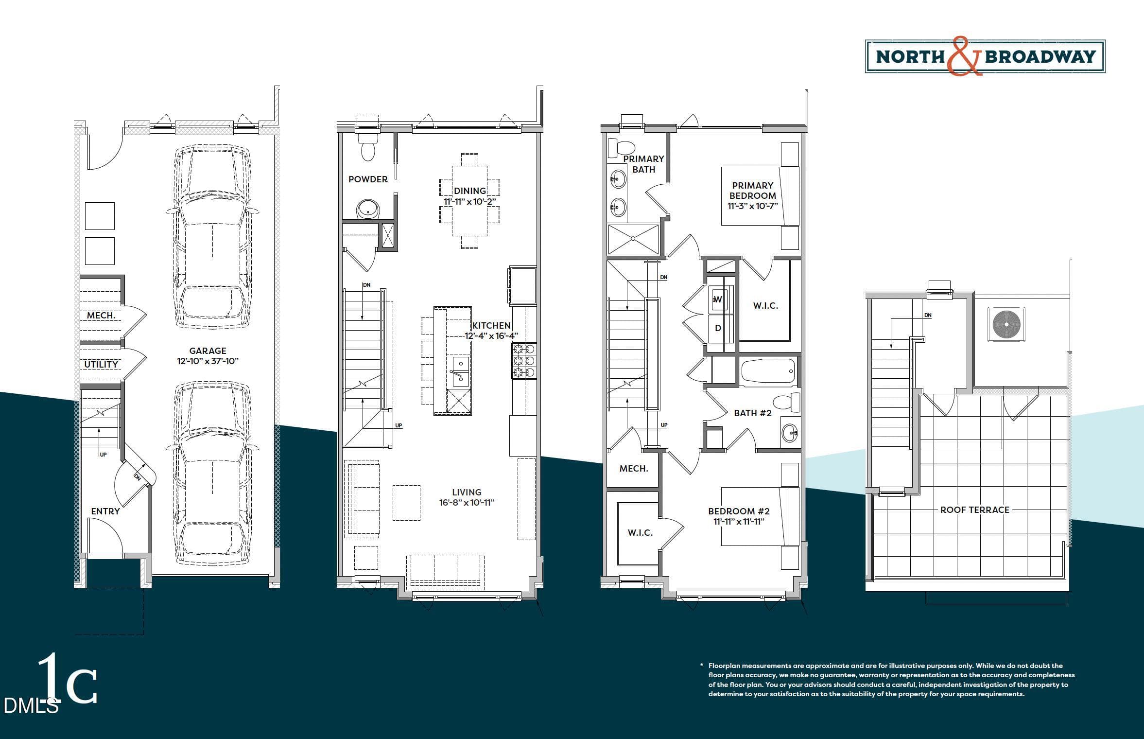 Floor Plan 1C - 2002 Moody Lane, Durham, NC 27701, Durham