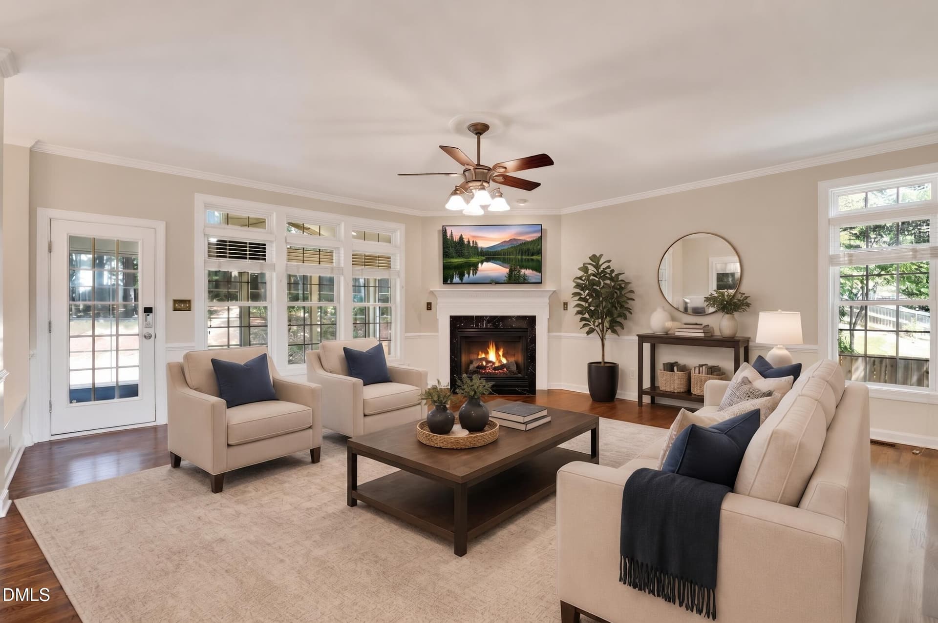 Family_Room_MLS - 110 Drakewood Place, Cary, NC 27518