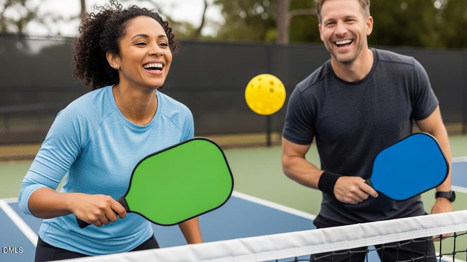 adult-couple-smiling-playing-pickleball - 903 Purple Pear Trail, Willow Springs, NC 27592