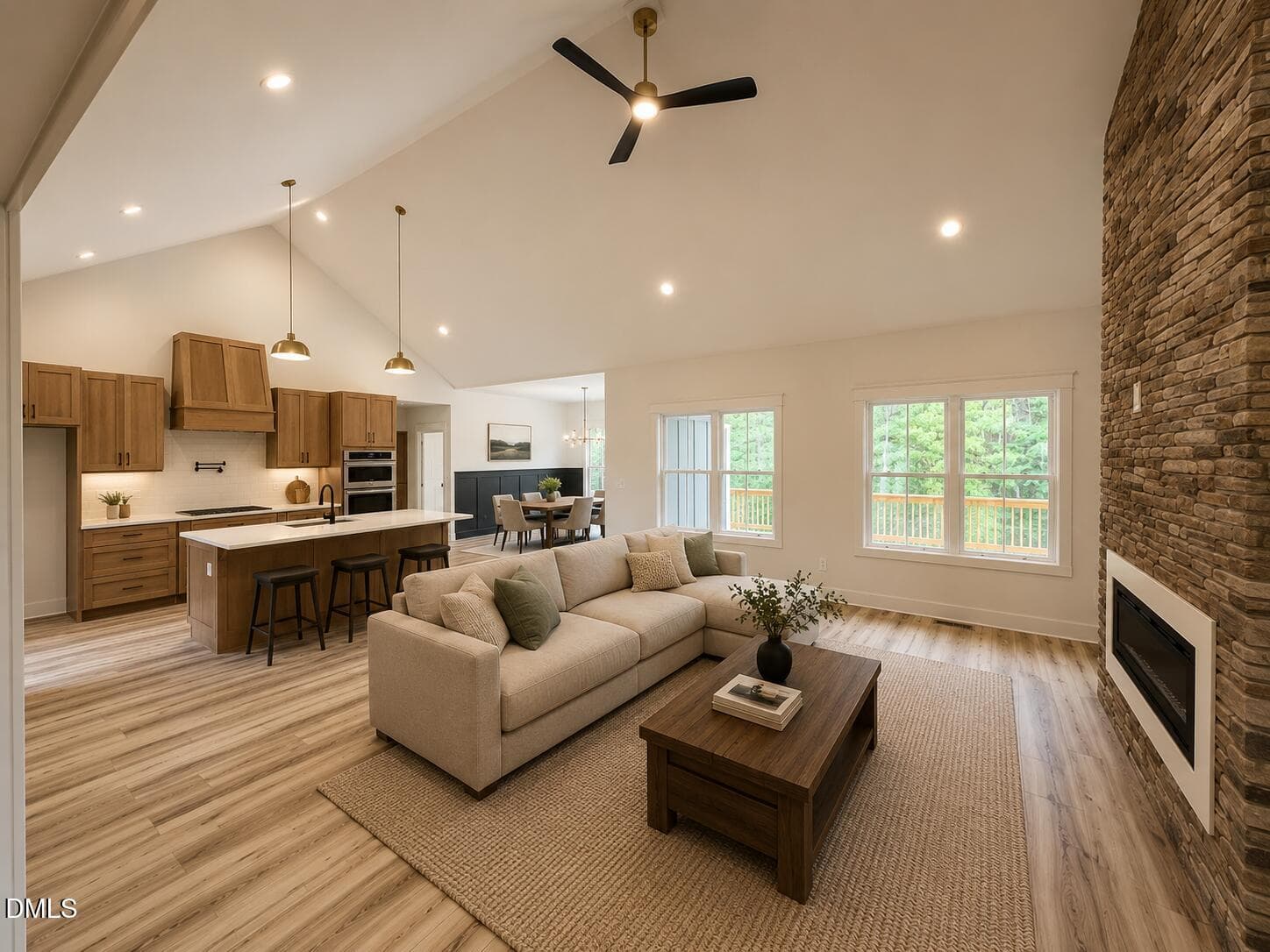 Great room furnished - 3526 Bason Road, Mebane, NC 27302