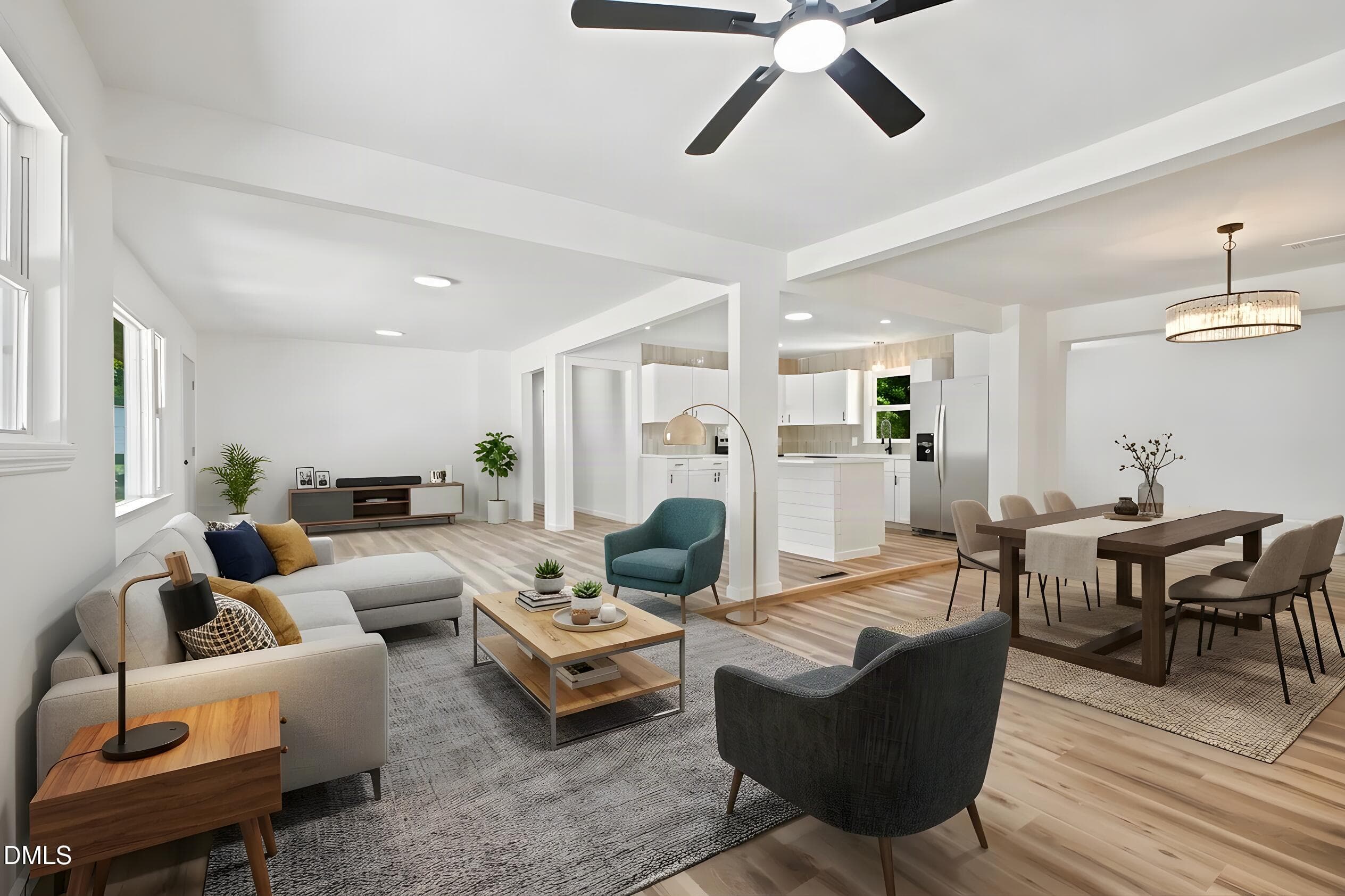 Open Living/Dining - 1106 Cherry Drive, Durham, NC 27707, Durham