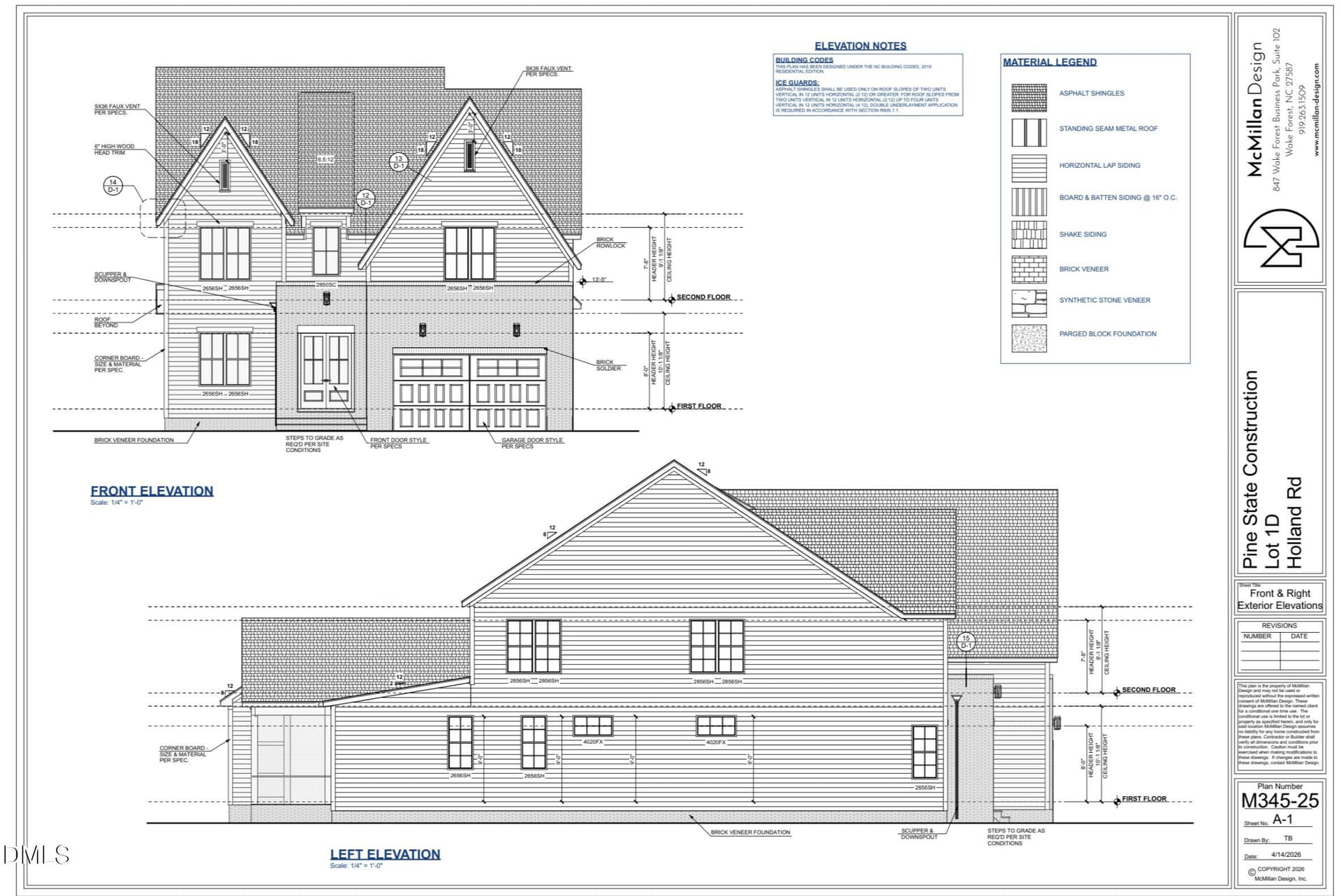 Front Elevation - 97 Wilcrest Drive, Fuquay Varina, NC 27526