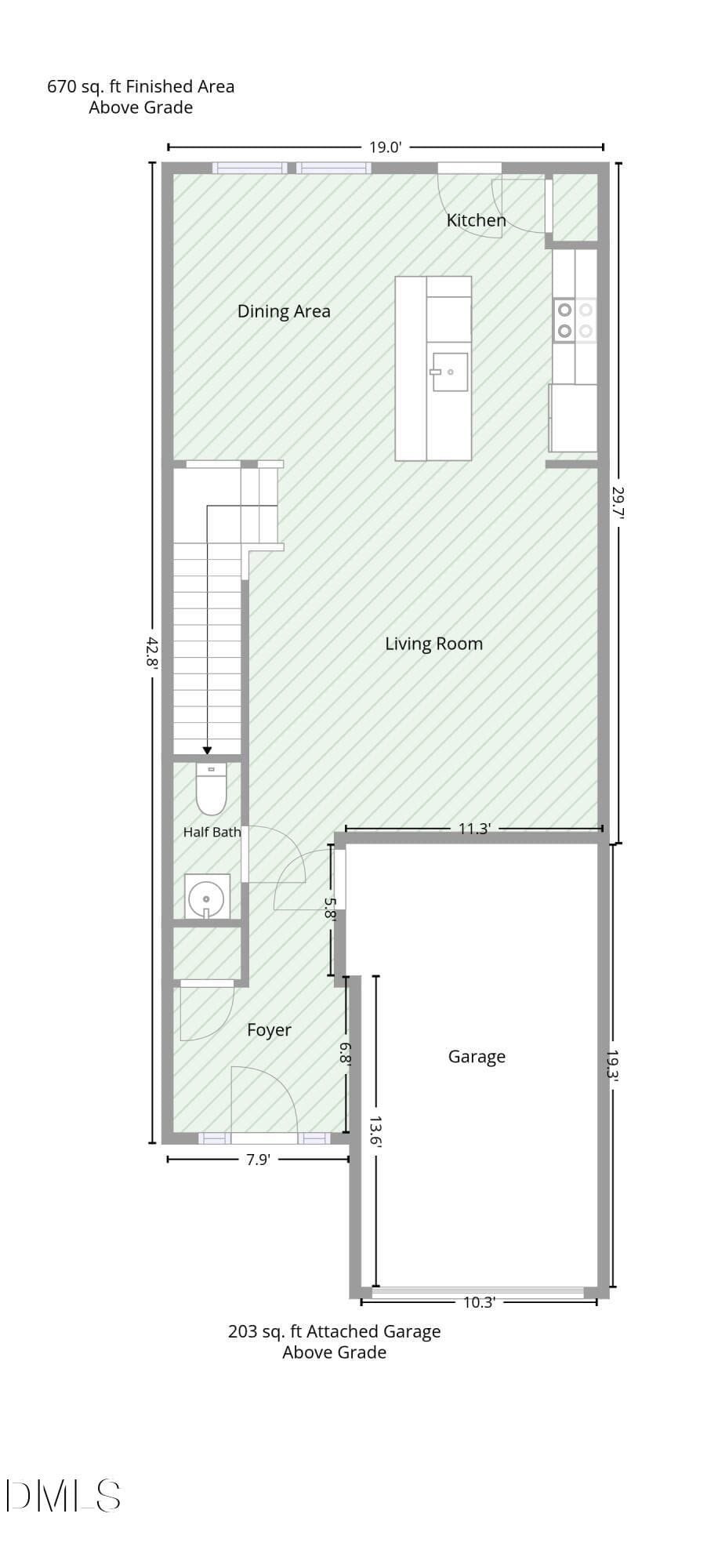 1st_floor_318_irving_way_durham - 318 Irving Way, Durham, NC 27703, Durham