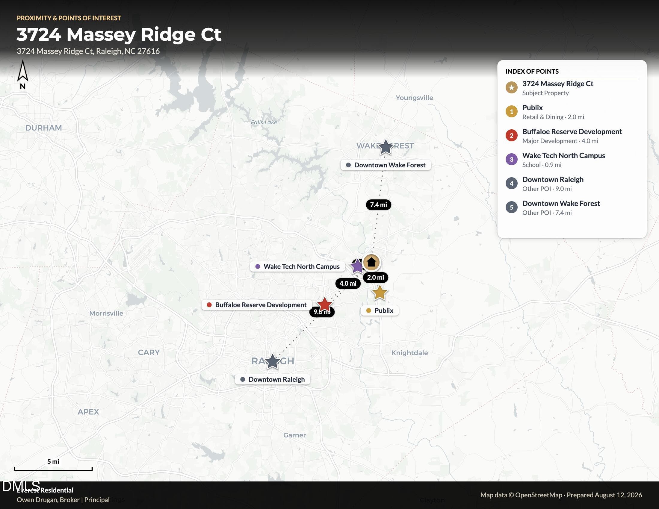 3724-Massey-Ridge-Ct-proximity-map - 3724 Massey Ridge Court, Raleigh, NC 27616, Raleigh