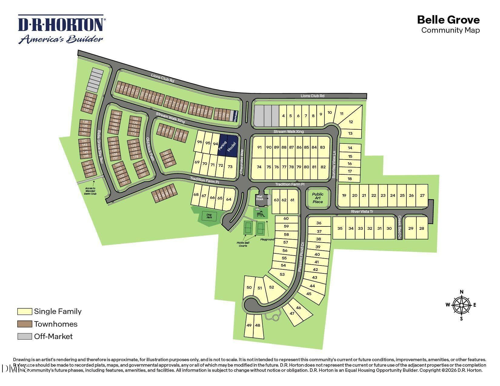 Belle Grove - Site Map - 537 Tradition Farm Place, Wendell, NC 27591