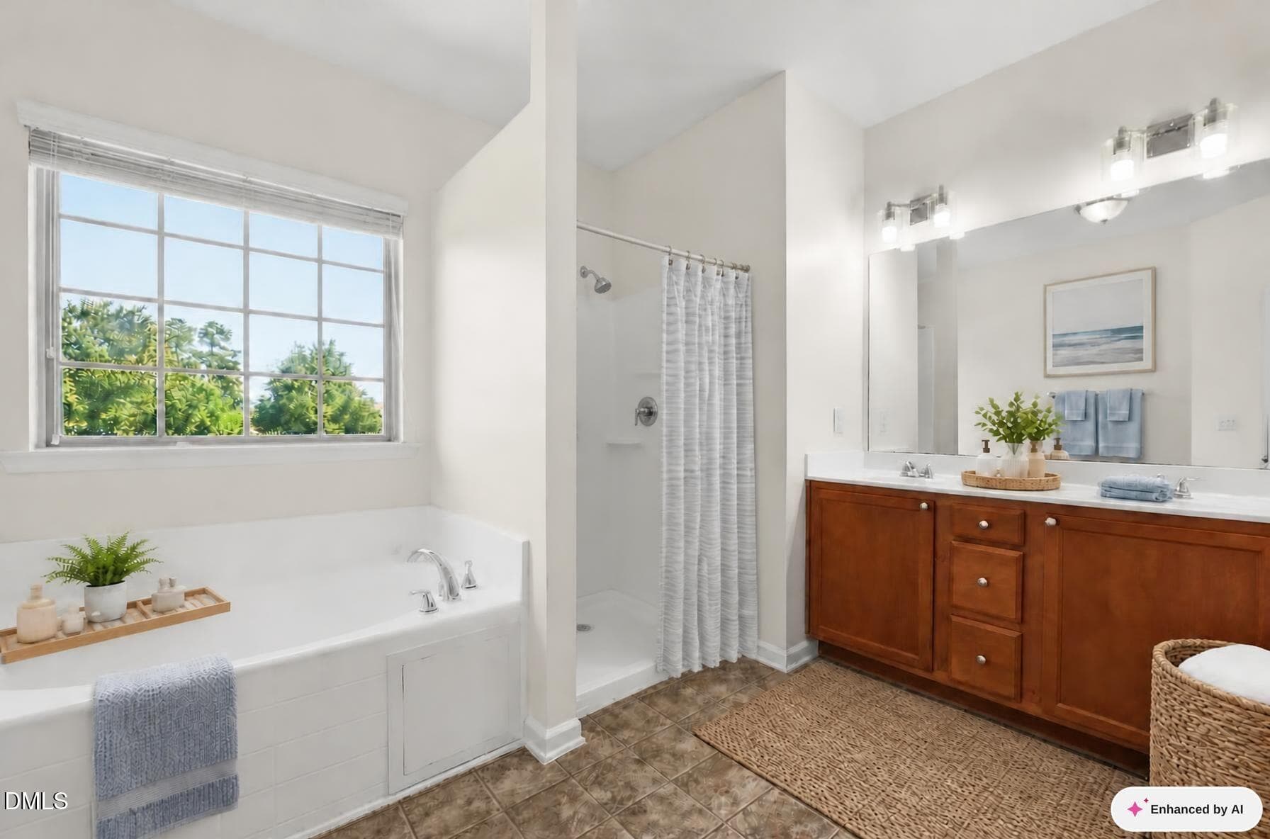 Virtually Staged Primary Bathroom - 529 Panorama Park Place, Cary, NC 27519, Cary