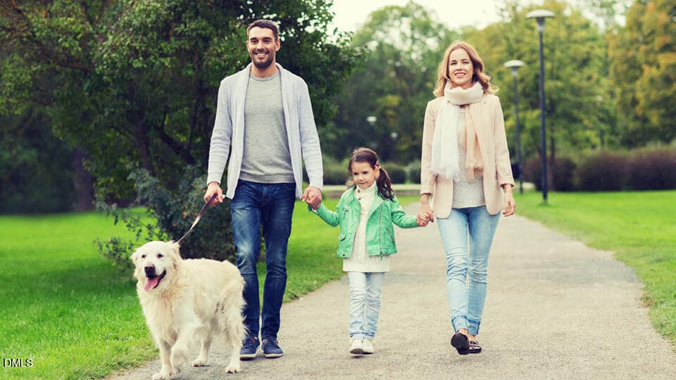 family-walking-dog - 512 Cherry Laurel Drive, Sanford, NC 27332