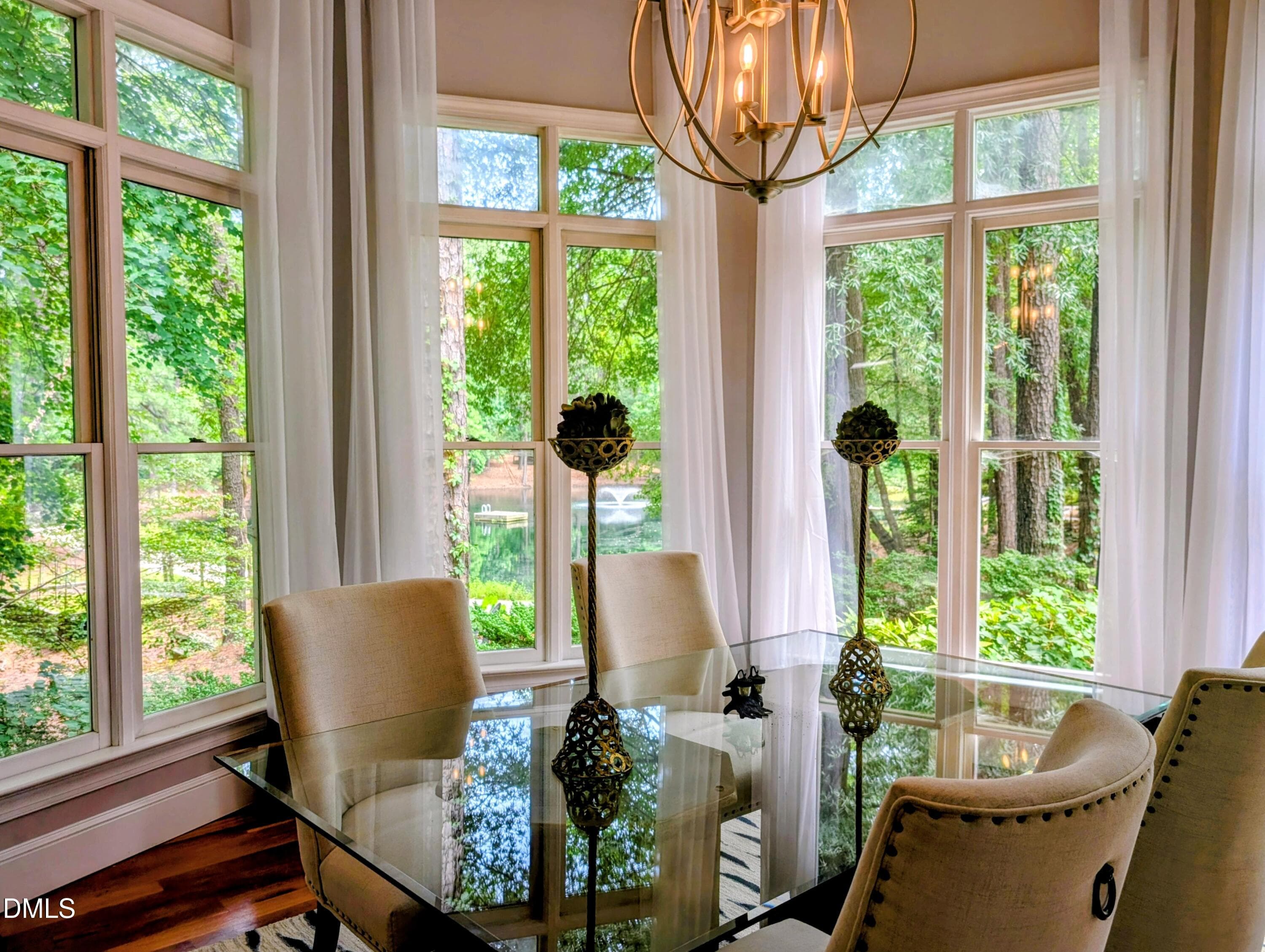 Dining Room with Pond View - 1401 Old Trinity Circle, Raleigh, NC 27607, Raleigh
