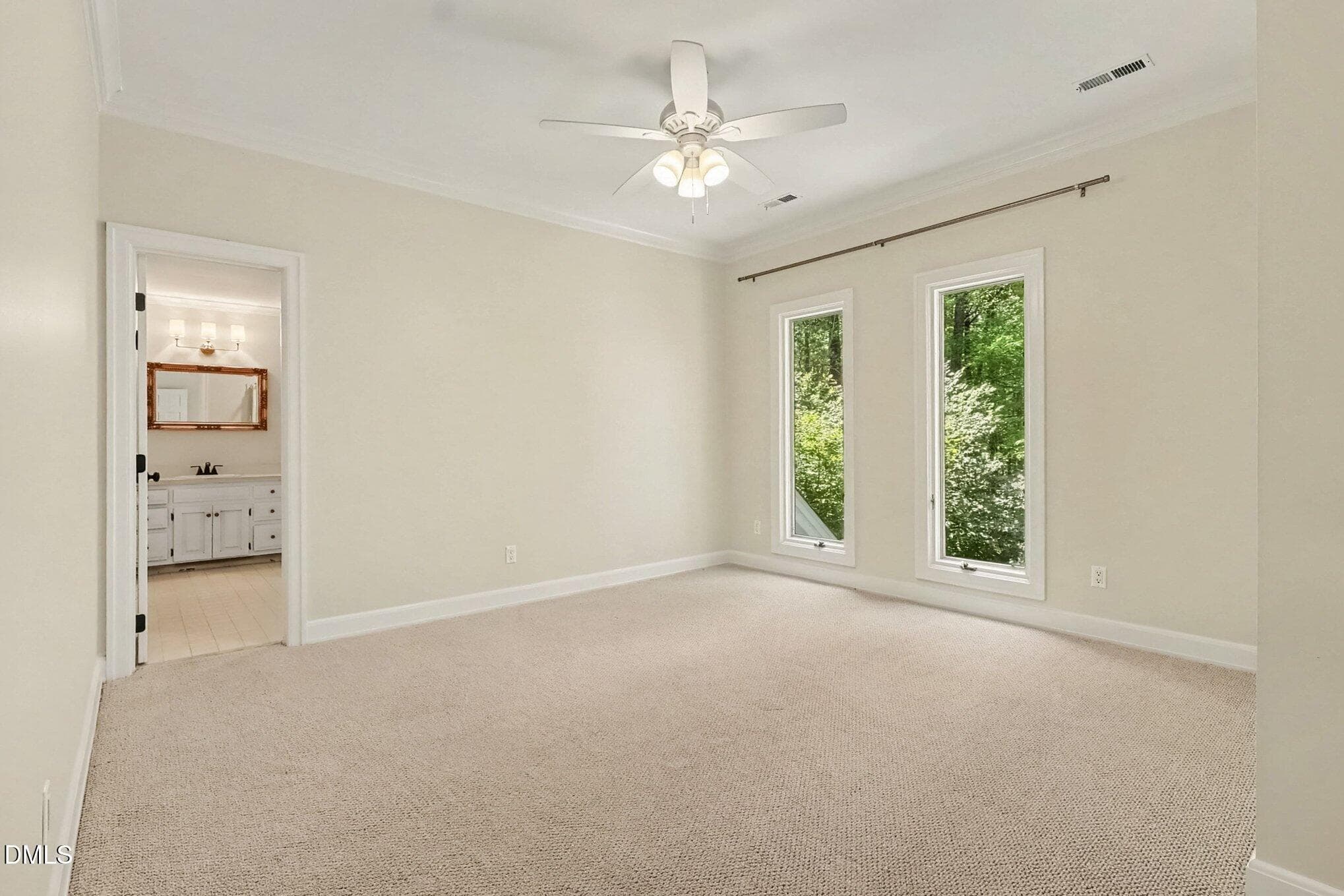 Bedroom 2 with bathroom - 10773 Trego Trail, Raleigh, NC 27614, Raleigh