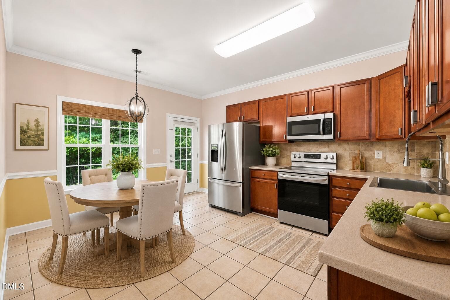 Virtually Staged Eat in Kitchen - 200 Brooks Edge Drive, Winston-Salem, NC 27107