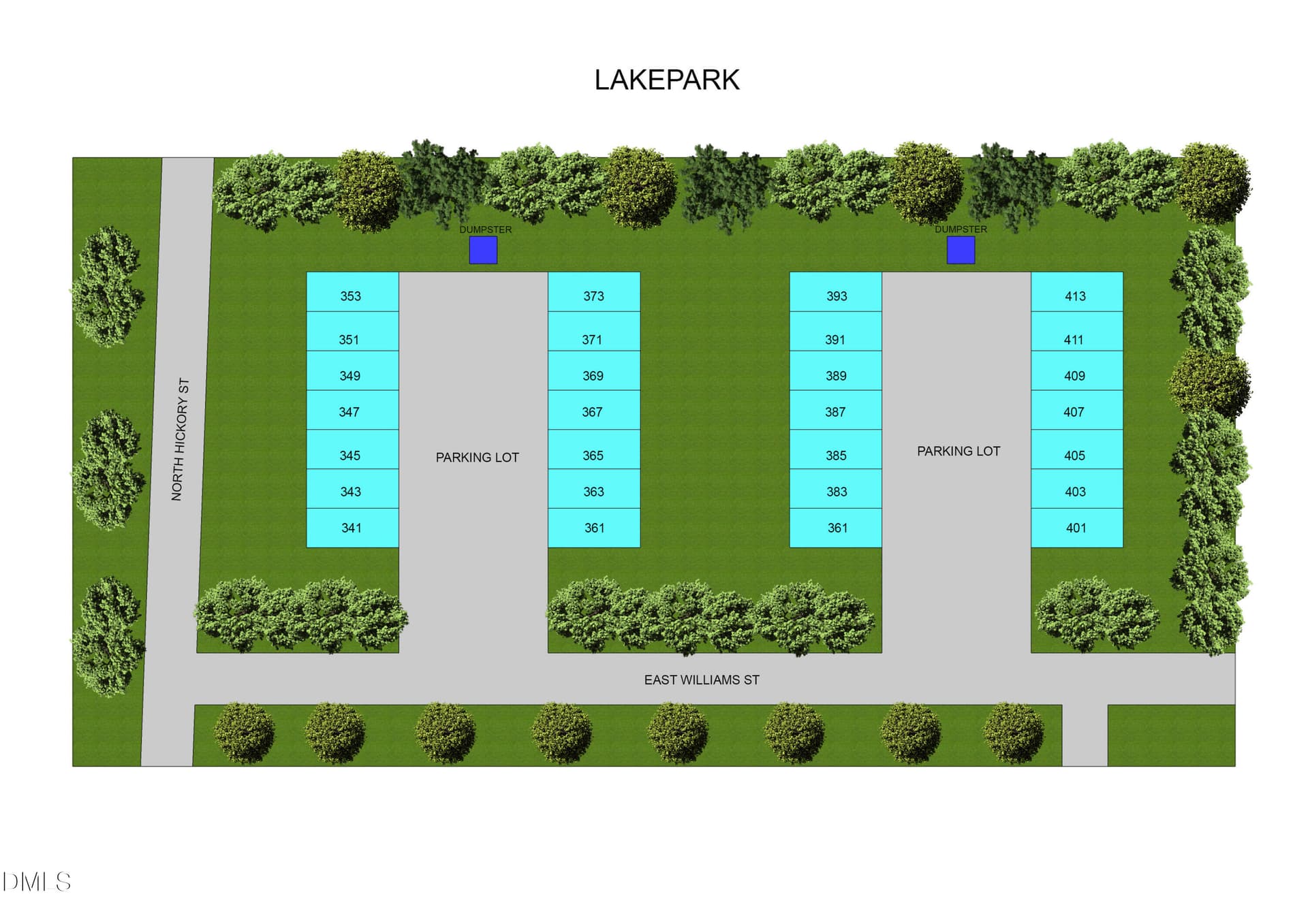Lake Park site plan - 383 E Williams Street, Angier, NC 27501