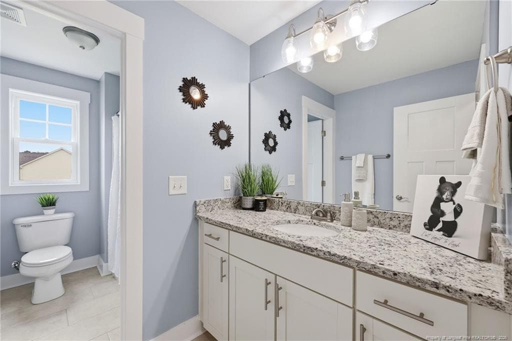 Guest bath with Granite - 101 Woodford Lane, Vass, NC 28394