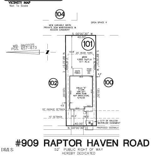 Plot Plan - 909 Raptor Haven Road, Wendell, NC 27591