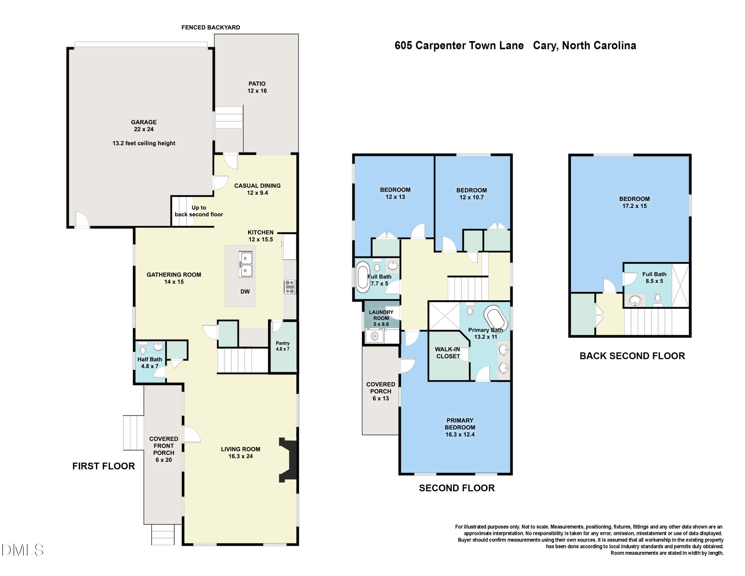 605_CarpenterTown_floorplan - 605 Carpenter Town Lane, Cary, NC 27519, Cary