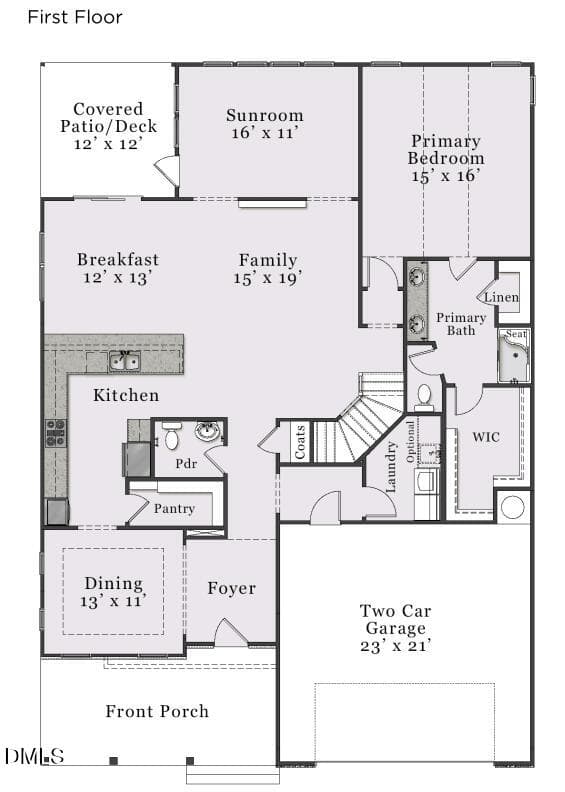First Floor - 2016 Upland Lane, Durham, NC 27712, Durham
