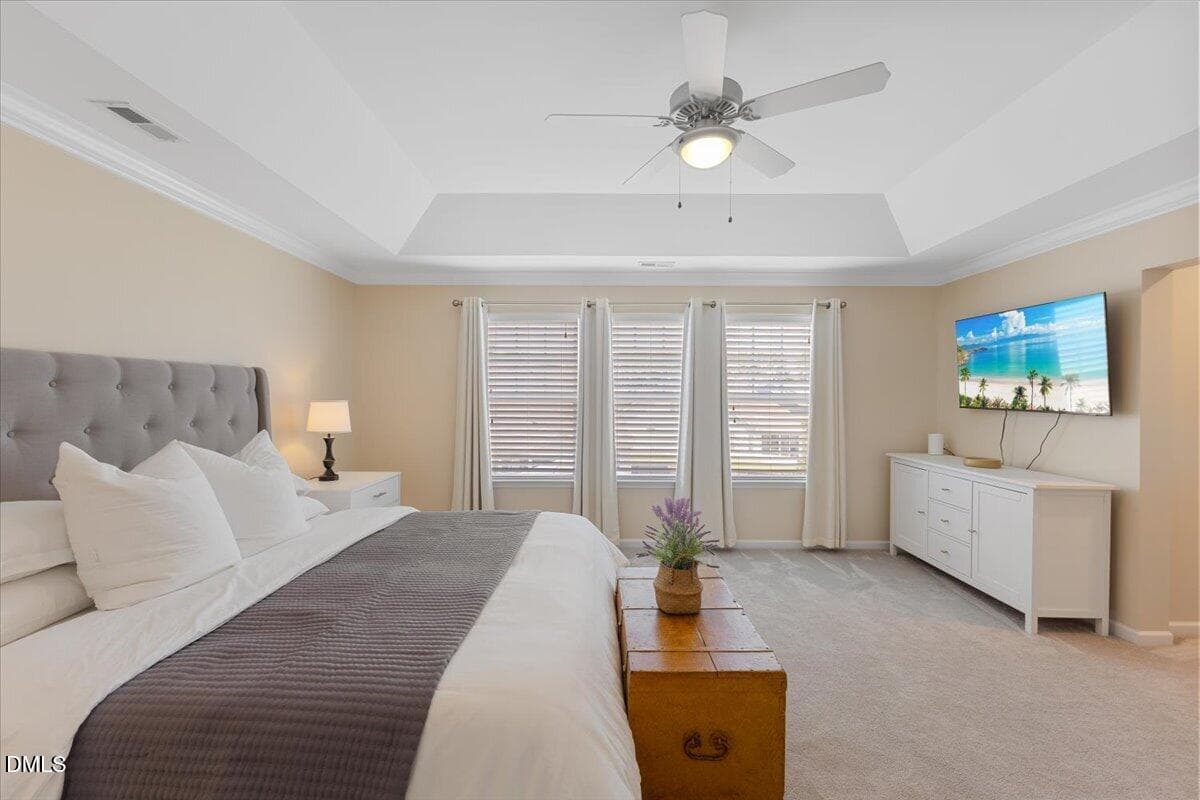 Primary bedroom - 819 Lake Artesia Lane, Fuquay Varina, NC 27526