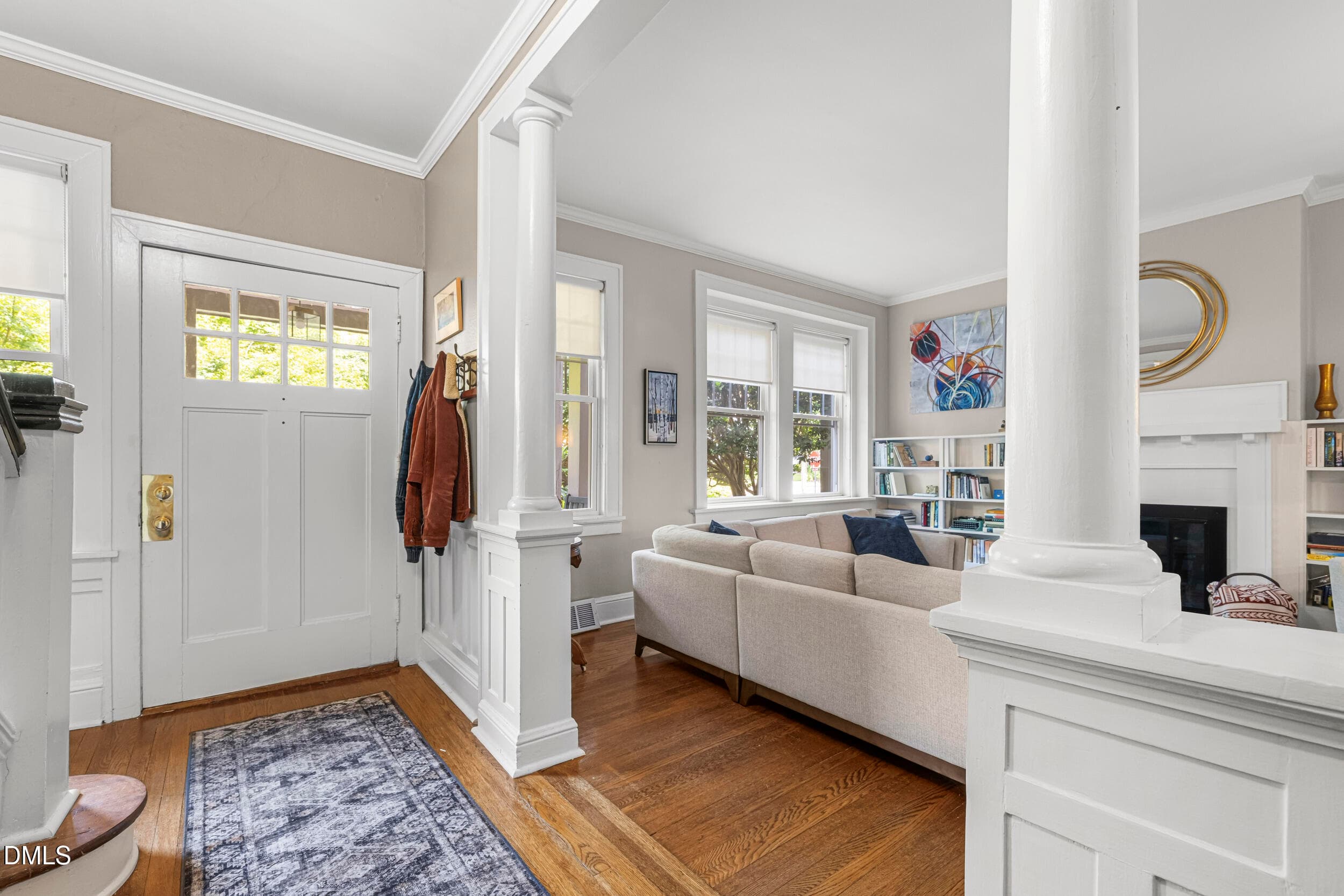 08c - Foyer + Living Room - 132 Woodburn Road, Raleigh, NC 27605, Raleigh