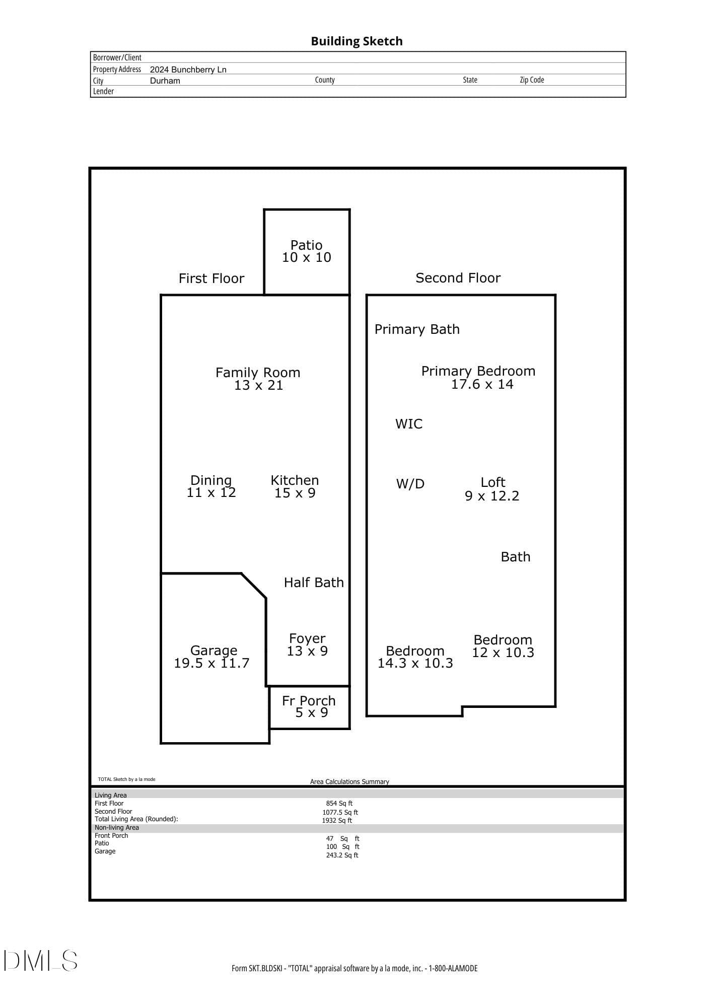 Floorplan - 2024 Bunchberry Lane, Durham, NC 27703, Durham