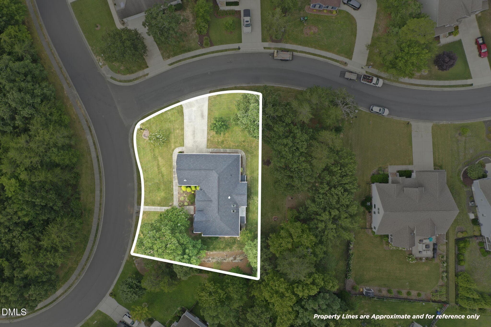 5-web-or-mls-DJI_0773 Lot lines (1) - 501 Great Smokey Mountain Drive, Mebane, NC 27302, Mebane