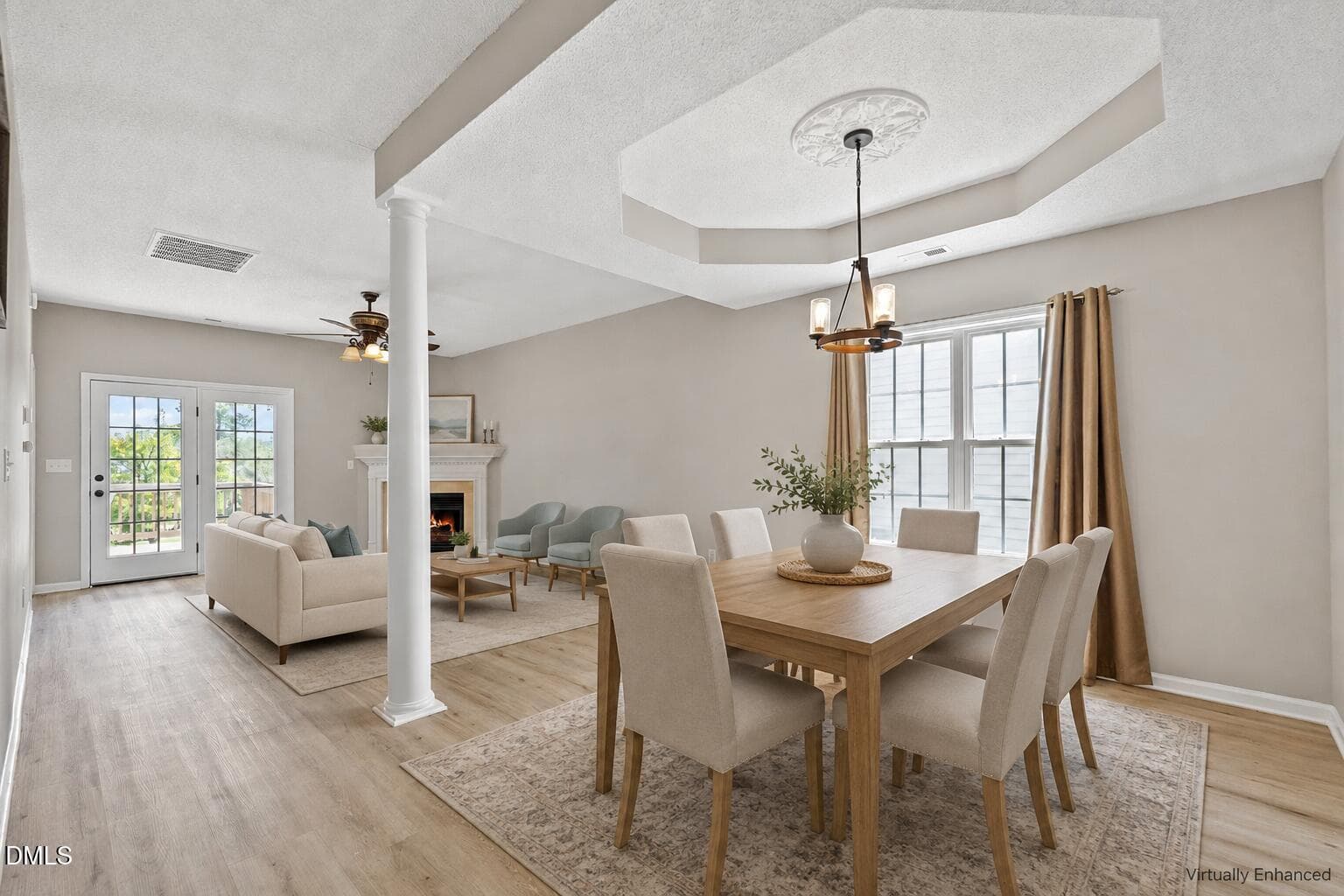 living room and dining room - 2120 Castle Pines Drive, Raleigh, NC 27604, Raleigh