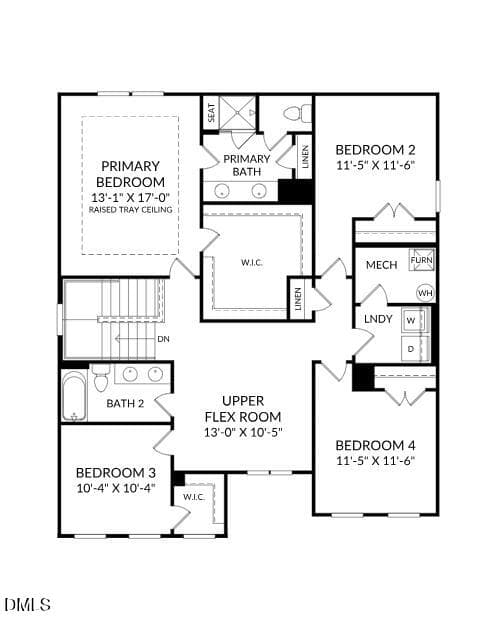 FV 85 Second Level Floorplan - 111 King Tucks Way, Four Oaks, NC 27524, Four Oaks
