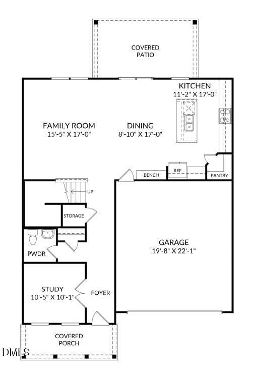 FV 85 Main Level Floorplan - 111 King Tucks Way, Four Oaks, NC 27524, Four Oaks