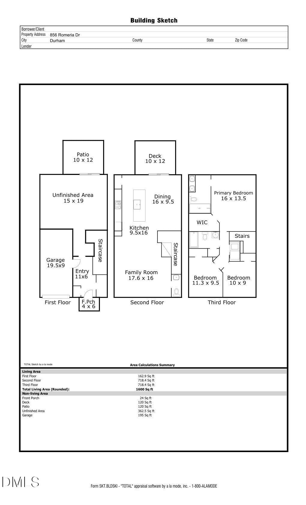 Floor Plan - 856 Romeria Drive, Durham, NC 27713