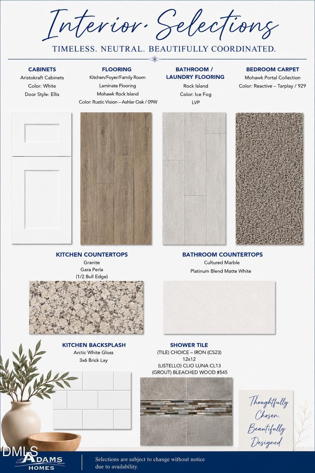 CD 023 Color Selection Interior - 40 Deep Blue Trail, Middlesex, NC 27557