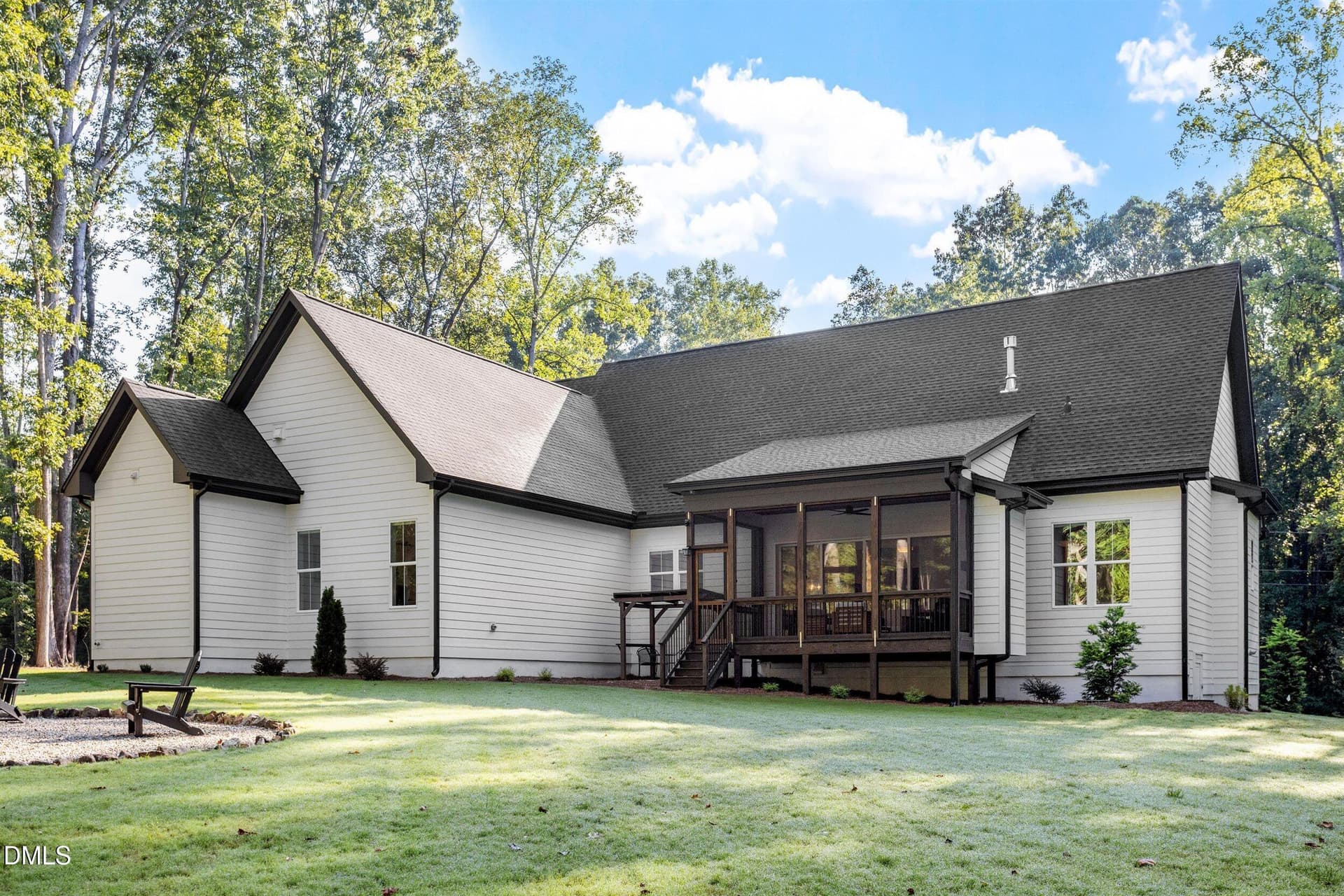 Back exterior view - 160 Roberson Creek Road, Pittsboro, NC 27312
