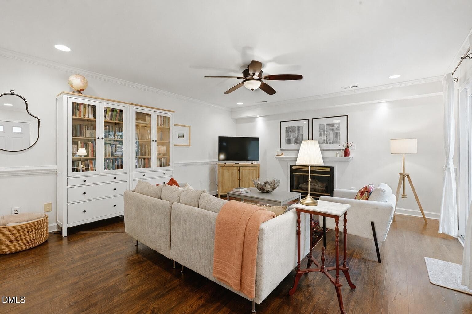 finley_forest_living_room_orange_blanket - 411 Summerwalk Circle 411, Chapel Hill, NC 27517