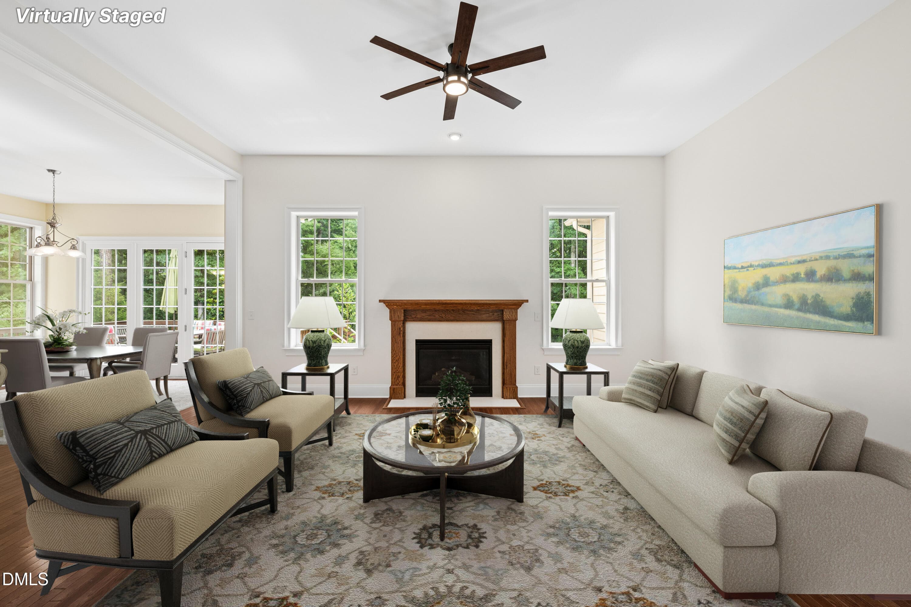 family room HCD - 7540 Hasentree Club Drive, Wake Forest, NC 27587