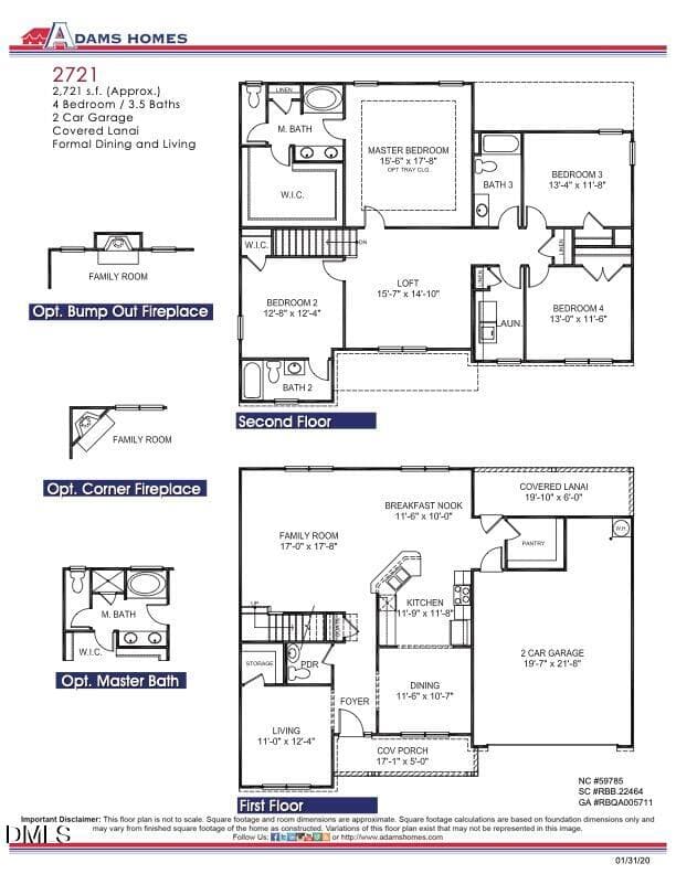 2721 floorplan - 15 Capeside Court, Lillington, NC 27546