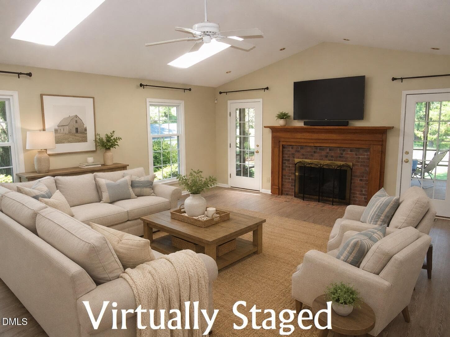 Virtually staged - family room - 1290 Spring Valley Road, Henderson, NC 27537, Henderson