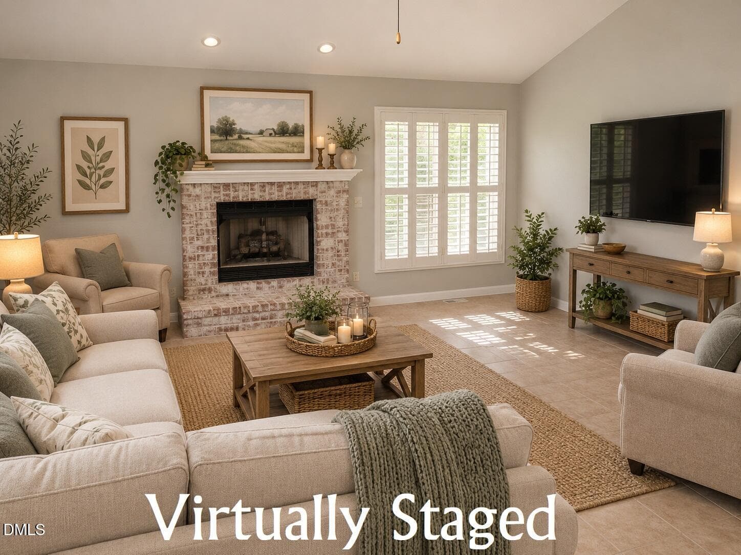 Virtually staged - living room - 2 - 2723 Clifton Avenue, Creedmoor, NC 27522