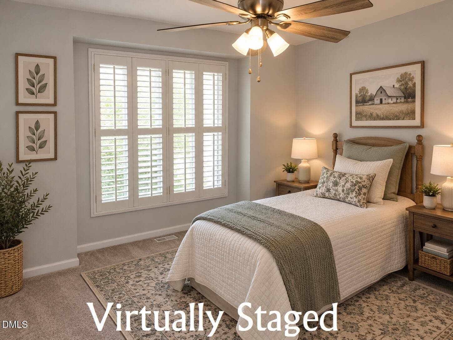 Virtually staged - bedroom #2 - 2723 Clifton Avenue, Creedmoor, NC 27522