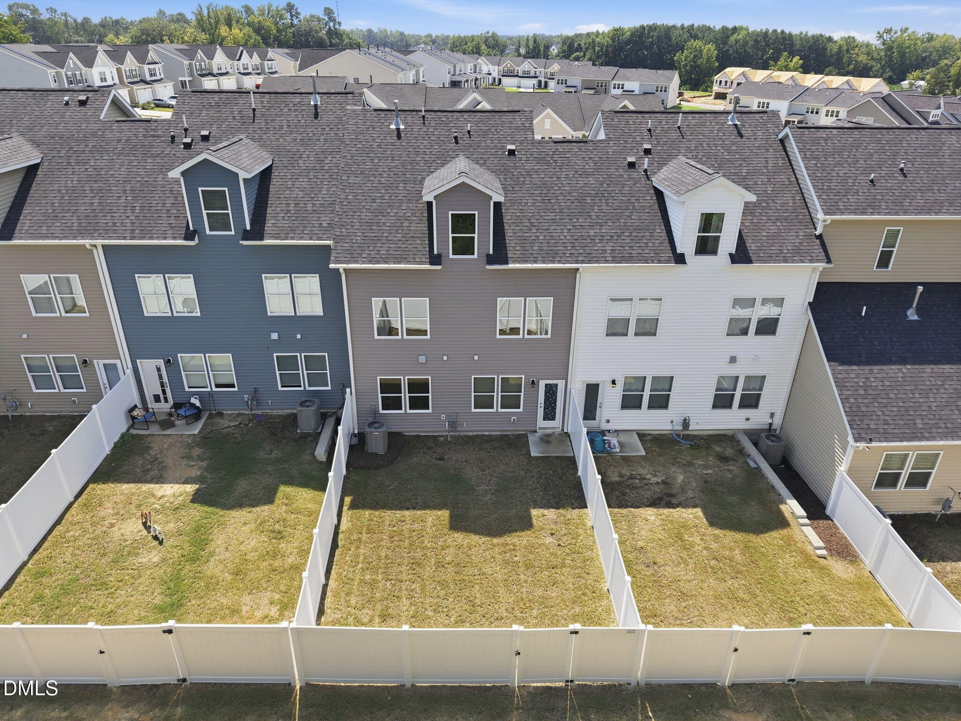 Aerial View-Fenced Back Yard - 234 Shingle Oak Road, Wake Forest, NC 27587