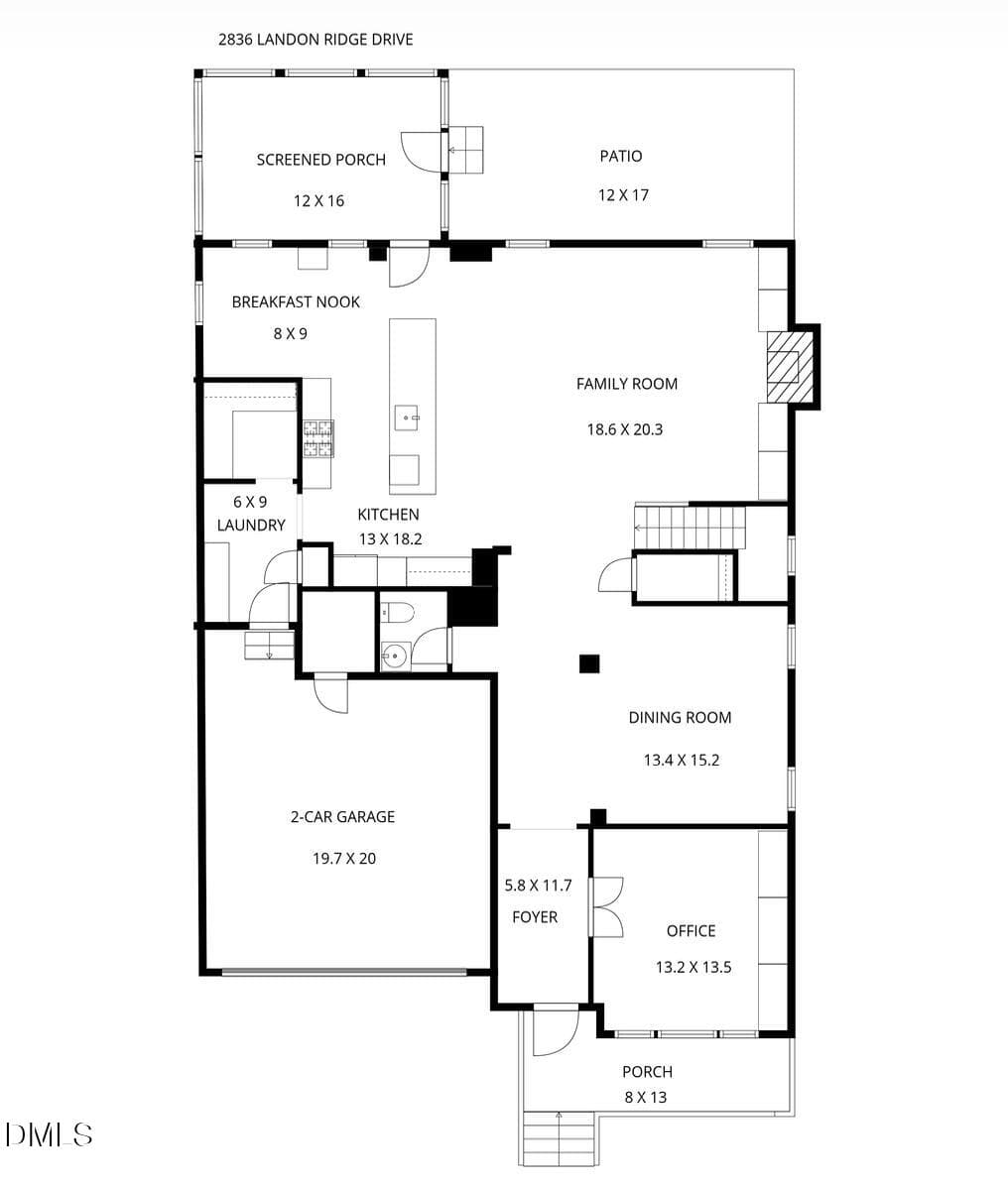 Plan - 2836 Landon Ridge Drive, New Hill, NC 27562, New Hill