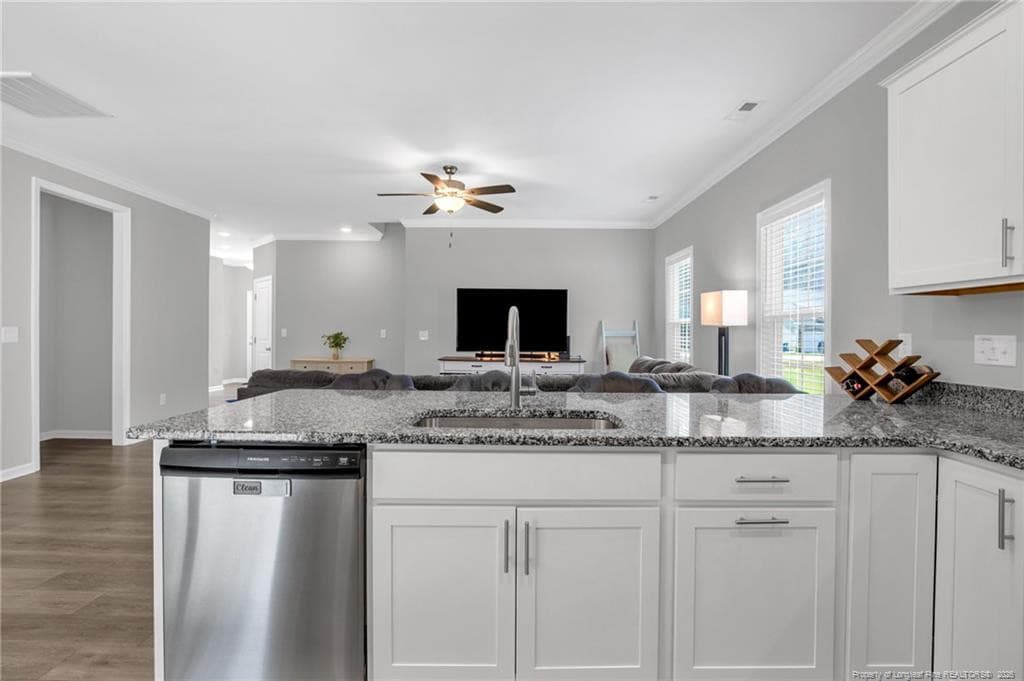 VIEW TO FAMILY ROOM FROM KITCHEN - 105 Nectar Lane, Bunnlevel, NC 28323