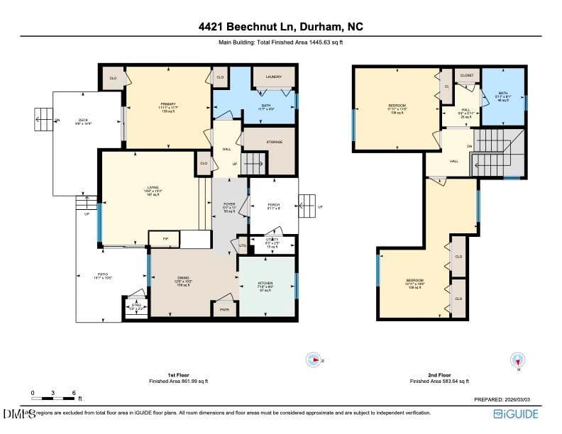 Floorplan - 4421 Beechnut Lane, Durham, NC 27707, Durham