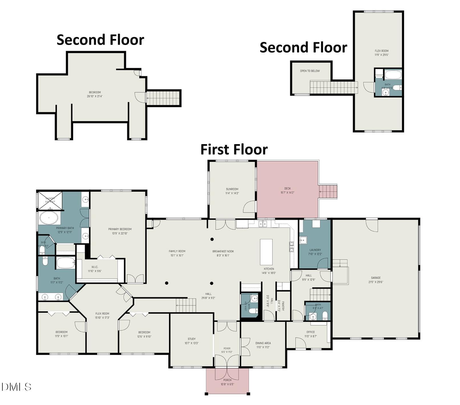 Floorplan combined - 1021 Reaves Drive, Chapel Hill, NC 27516, Chapel Hill
