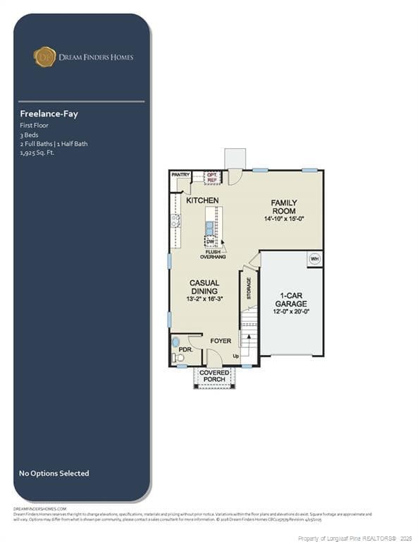 Freelance Floor Plan - Floor 1 - 32 Stone Creek (Lot 4) Drive, Coats, NC 27521