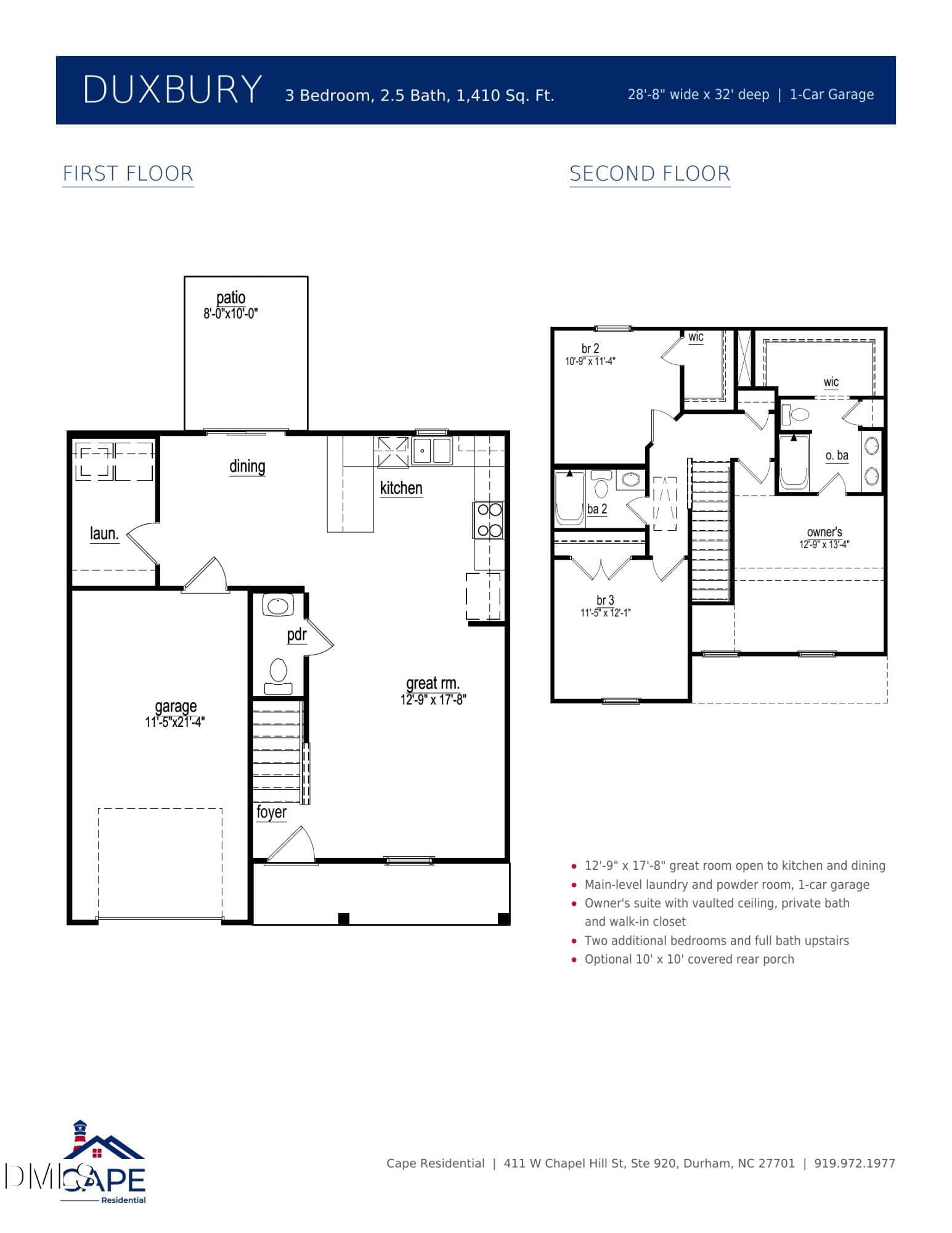 Duxbury_Floorplan - 709 E Green Street, Franklinton, NC 27525, Franklinton